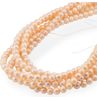 Perle di Fiume Tondo 7,0-7,5mm A+ Rosa