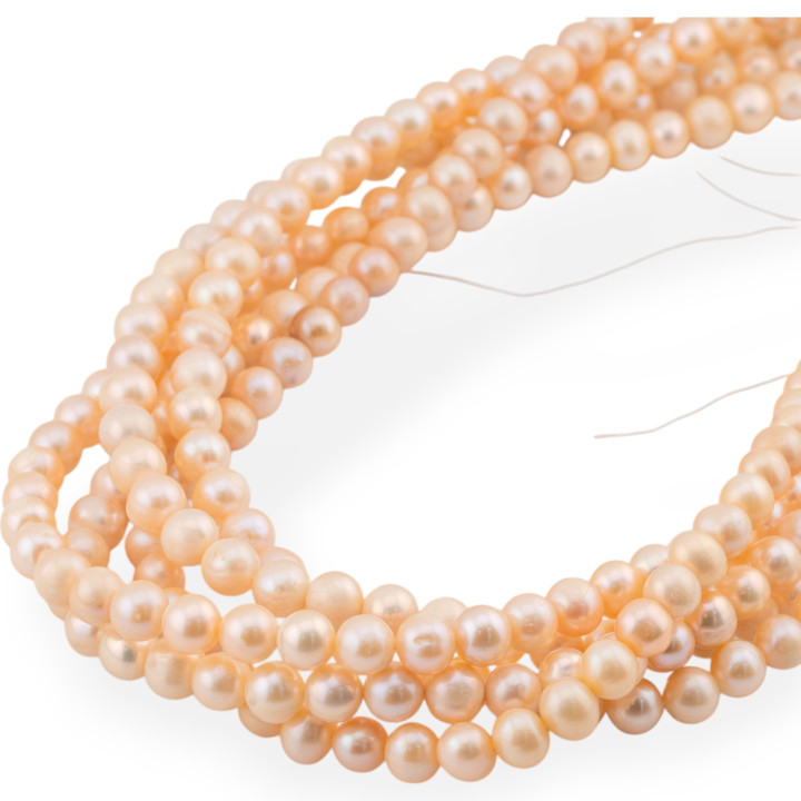 Perle di Fiume Tonde 7,0-7,5mm A+ Rosa