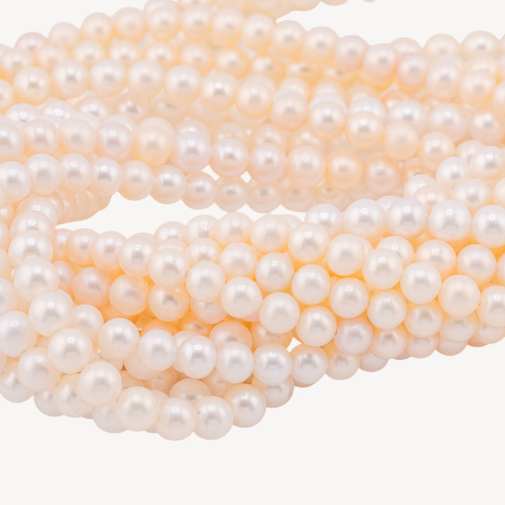 Perle Di Fiume Tonde 5,5-6,0mm 4A Bianco