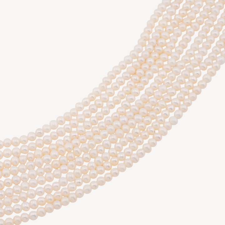 Perle Di Fiume Tonde 2,8-3,2mm AA+ Bianco