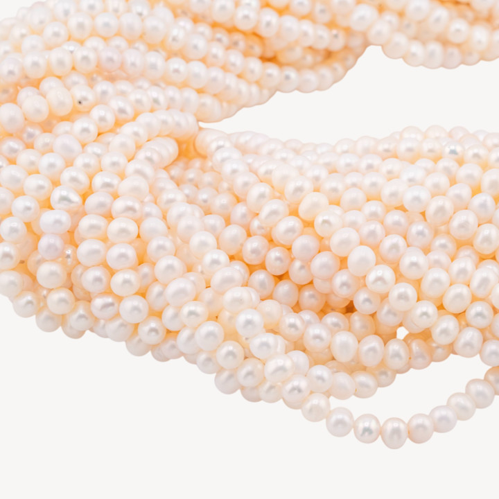 Perle Di Fiume Tonde 4,5-5,0mm 4A Bianco