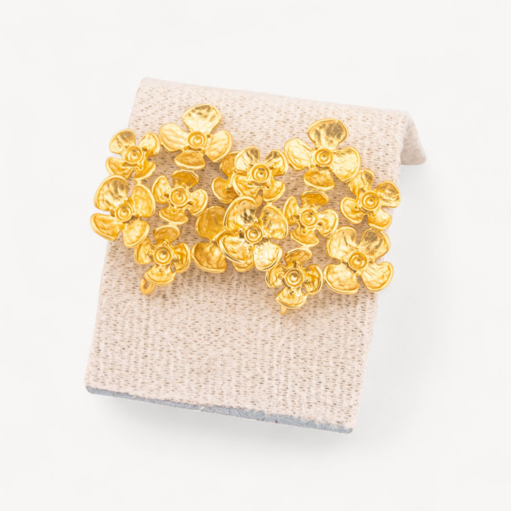 Base Per Orecchini Di Bronzo A Perno 8 Paia Dorato