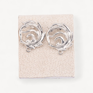 Base Per Orecchini Di Zama A Perno 9 Paia Rodiato