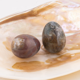 Ovetto Di Pietre Dure Naturali 22x30mm Diaspro 1pz