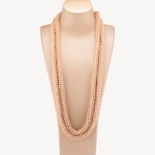 Collana Di Cristalli Sfere Intrecciate 170cm Gold