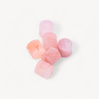 Componente Connettore Di Agata Brasiliana Cilindro Foro Passante 6pz Agata Rosa