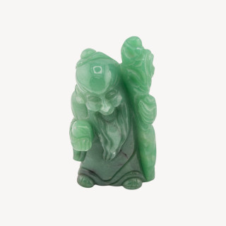 Soprammobile Statua Incise a Mano Buddha Di Pietre Naturali 11x5cm 1pz Avventurina Verde