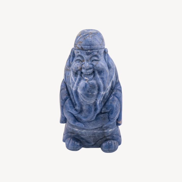 Soprammobile Statua Incise a Mano Buddha Di Pietre Naturali 11x5cm 1pz Sodalite