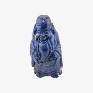 Soprammobile Statua Incise a Mano Buddha Di Pietre Naturali 11x5cm 1pz Sodalite Intenso