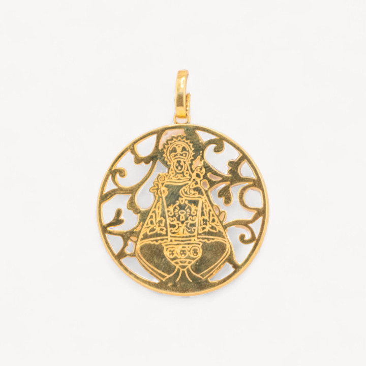 Ciondolo Pendente Di Argento 925 Con Madreperla 36x48mm