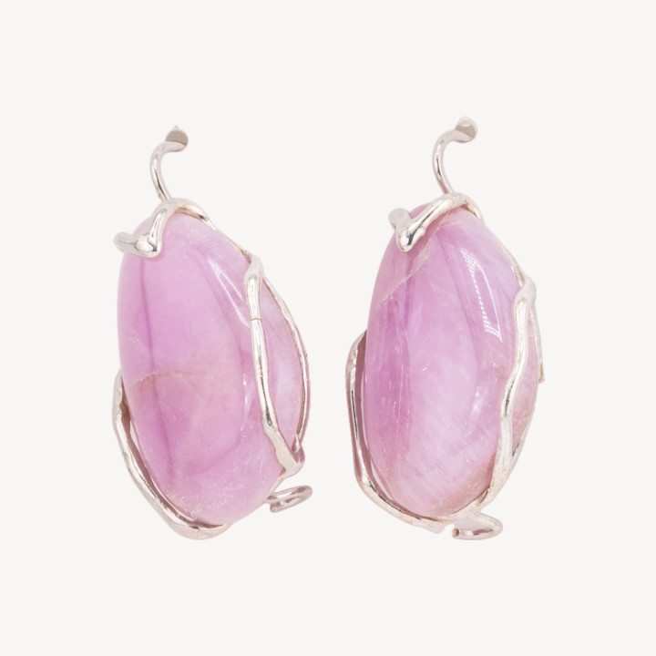 Orecchini Di Argento 925 Con Pietre Naturali Lavorati Artigianalmente Argentato