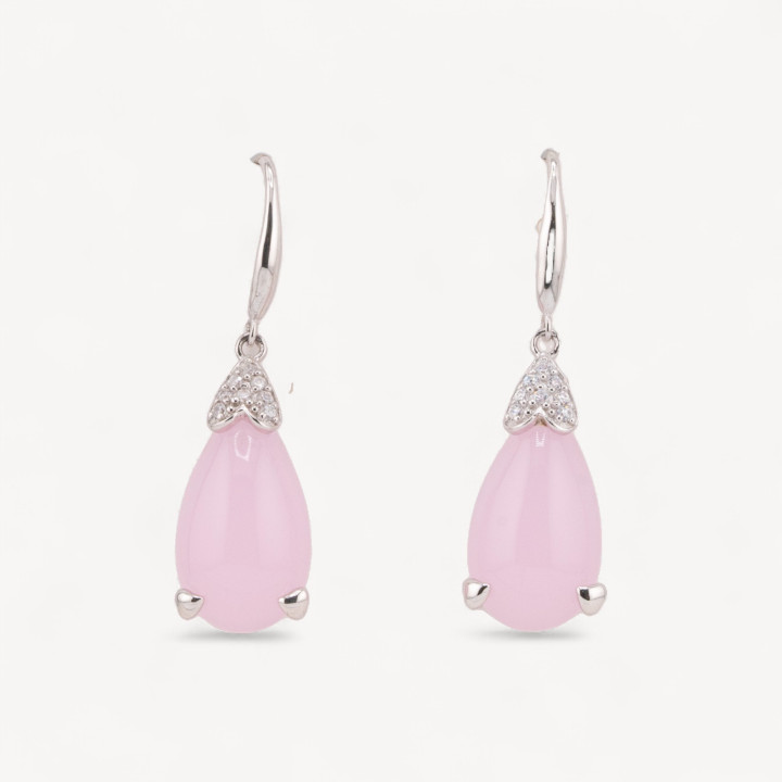 Orecchini Di Argento 925 Made in ITALY Rosa