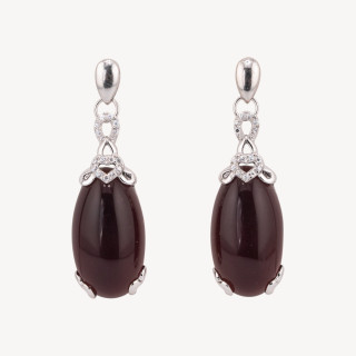 Orecchini Di Argento 925 Made in ITALY Marrone