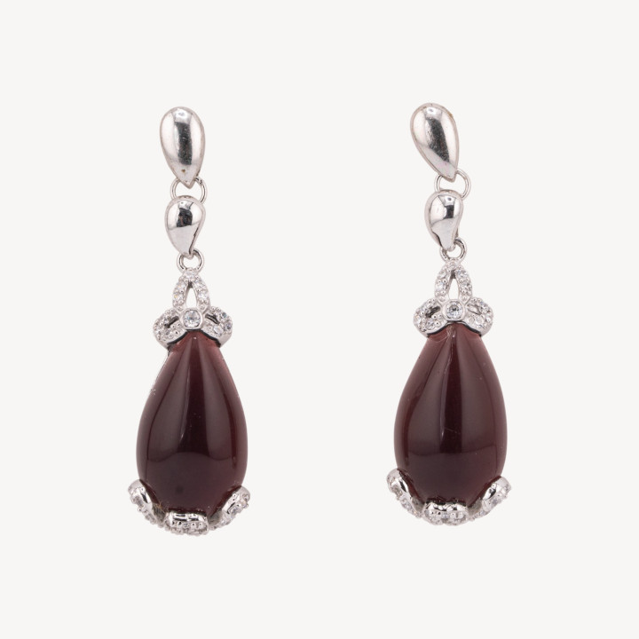 Orecchini Di Argento 925 Made in ITALY Ruby