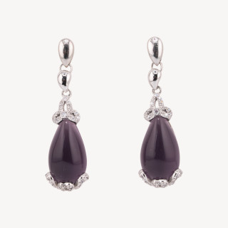 Orecchini Di Argento 925 Made in ITALY Viola
