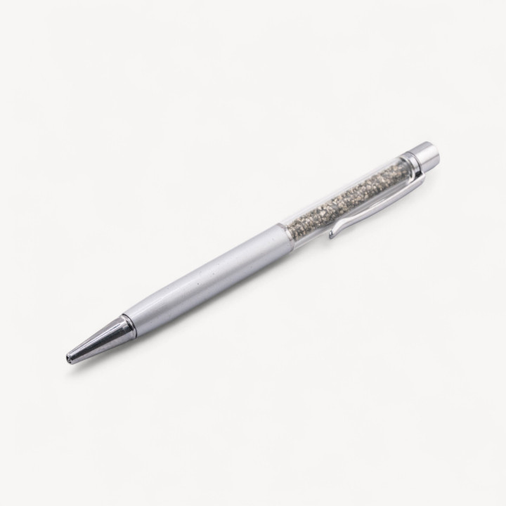 Penna A Sfera Con Pietre Semipreziose Naturali Pirite