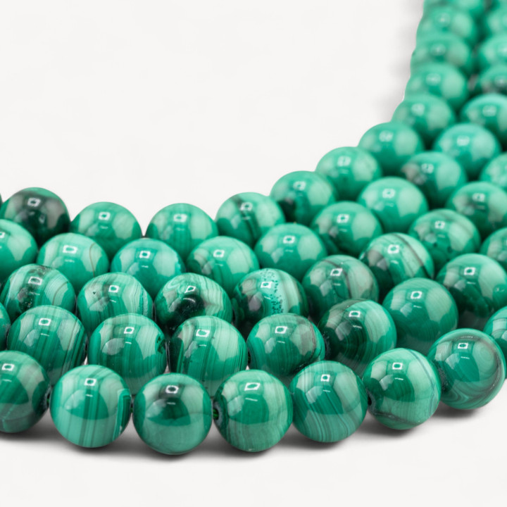 Malachite Ronde Lisse 08mm