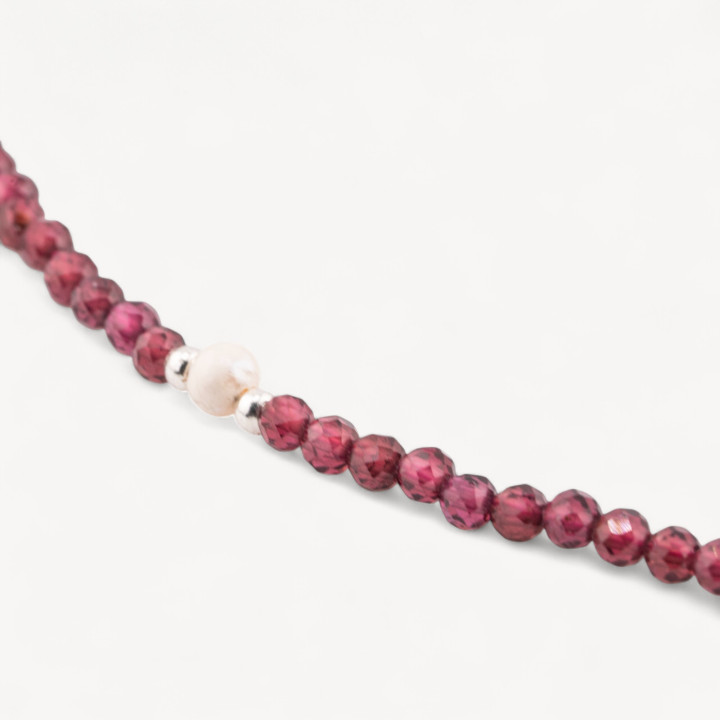 Collana con Pietre Dure E Perle Di Fiume Con Chiusura e Catenina In Bronzo