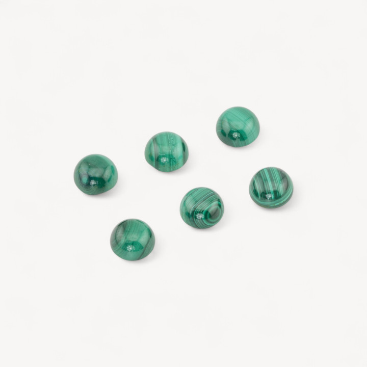 Cabochon Di Malachite Tondo 10mm 8pz