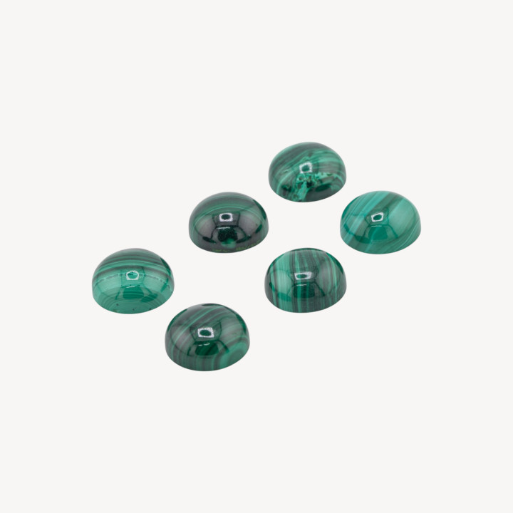 Cabochon Di Malachite Tondo 8mm 10pz