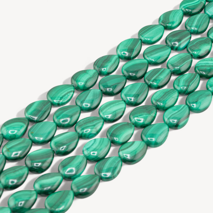 Malachite Goccia Piatta 12x16mm