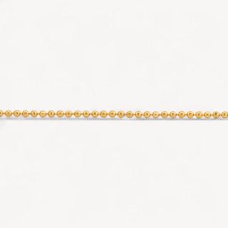 Catena A Metraggio Di Argento 925 con Palline 1,5mm 1 Metro Dorato