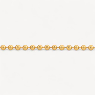 Catena A Metraggio Di Argento 925 con Palline 3mm 50cm Dorato