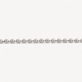 Catena A Metraggio Di Argento 925 con Palline 3mm 50cm Rodiato