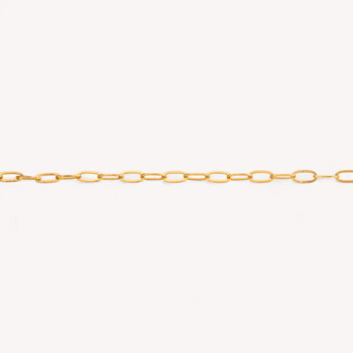 Catena A Metraggio Di Argento 925 Ovale da 2,5mm 1 Metro Dorato