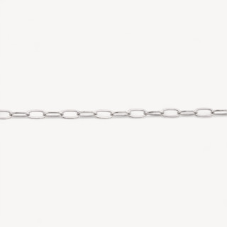 Catena A Metraggio Di Argento 925 Ovale da 2,5mm 1 Metro Rodiato