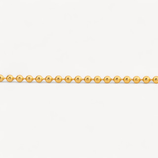 Catena A Metraggio Di Argento 925 Palline 2,5mm 50cm Dorato