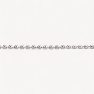 Catena A Metraggio Di Argento 925 Palline 2,5mm 50cm Rodiato