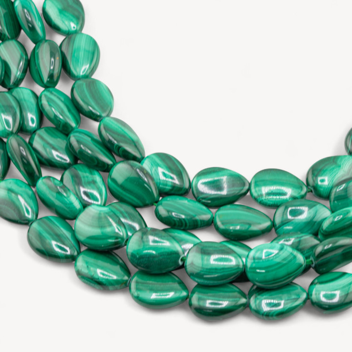 Malachite Goccia Piatta 12x16mm