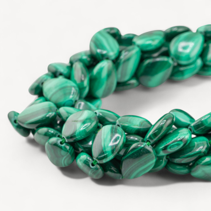 Malachite Goccia Piatta 12x16mm