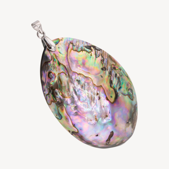 Ciondolo Pendente Conchiglia di Abalone Naturale 36x68mm