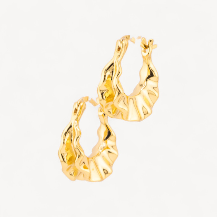 Orecchini Di Argento 925 Collezione Luna Foglia Arricciata