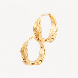 Orecchini Di Argento 925 Collezione Luna Foglia Arrotolata