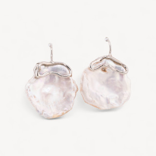 Orecchini Di Argento 925 Made in ITALY Con Perle Di Fiume Rodiato