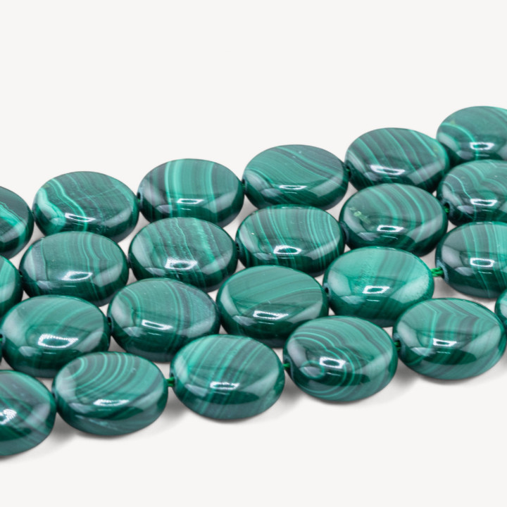 Malachite Tondo Piatto 14mm Spessore 6mm