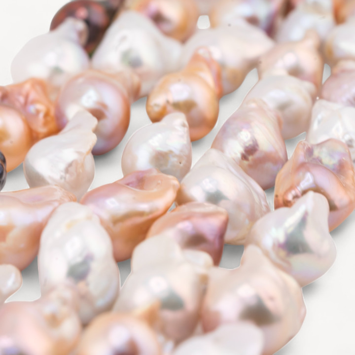 Perle Di Fiume Barocche Naturali TBG Multicolor 100-110gr per Creazioni Gioielli DIY