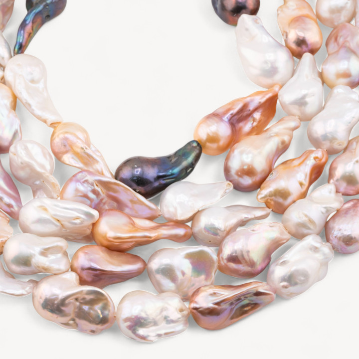 Perle Di Fiume Barocche Naturali TBG Multicolor 100-110gr per Creazioni Gioielli DIY