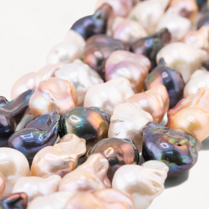 Perle Di Fiume Barocche Naturali TBG Multicolor 100-110gr per Creazioni Gioielli DIY