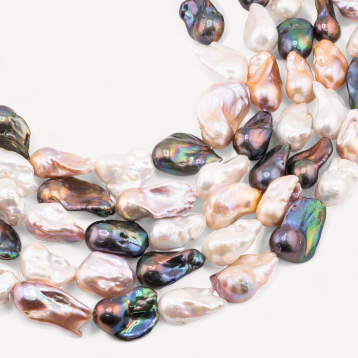 Perle Di Fiume Barocche Naturali TBG Multicolor 110-120gr per Creazioni Gioielli DIY