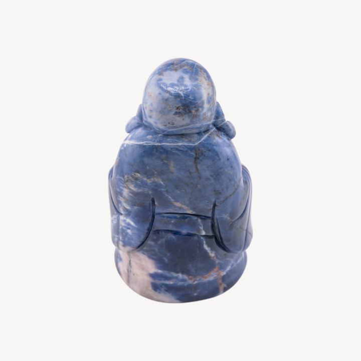 Soprammobile Statua Incise a Mano Buddha Di Pietre Naturali 11x5cm 1pz Sodalite