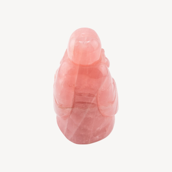 Soprammobile Statua Incise a Mano Buddha Di Pietre Naturali 11x5cm 1pz Quarzo Rosa