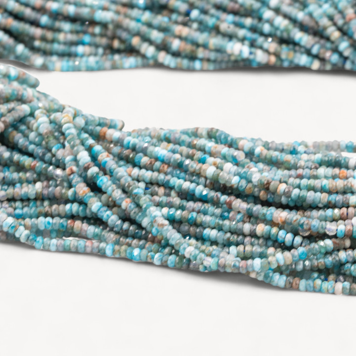 Apatite Perlina Rondella Sfaccettata Diamond Cut 2,5x1,5mm