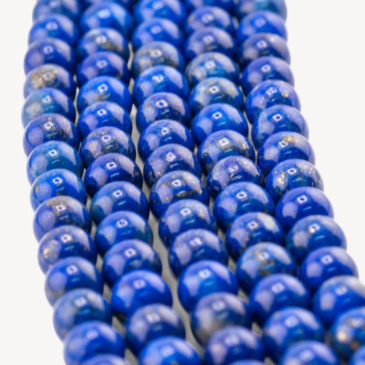 Lapislazzuli Blu Naturale prima scelta Tondo Liscio 6 mm