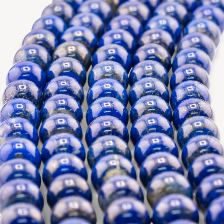 Lapislazzuli Blu Naturale prima scelta Tondo Liscio 10mm