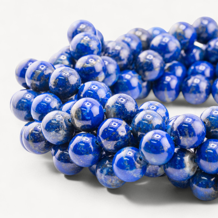 Lapislazzuli Blu Naturale prima scelta Tondo Liscio 10mm
