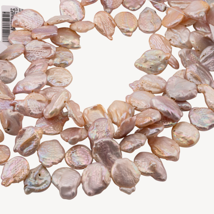 Perle Di Fiume Barocche Piatte Linea Economica Bronzo Lilla MOD2176A